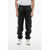 Givenchy Embossed Leather Pants With Cuffs Black