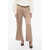 Armani Emporio Stretchy Wide-Leg Pants With Contrasting Trims Brown