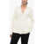 Fabiana Filippi Double-Breasted Slim Fit Knitted Blazer With Sequines White