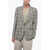 Fabiana Filippi Blended Wool Blazer With Glen Plaid Motif Multicolor