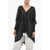 Rick Owens Lido Cotton Chiffon Zero Shirt With Cape Sleeves Black