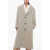 AMI ALEXANDRE MATTIUSSI Wool Herringbone Coat Beige