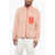 Jil Sander Mock Neck Teddy Cotton Sweatshirt With Contrasting Breast-Po Pink