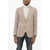 CORNELIANI Cc Collection Half-Lined Jacquard Linen Blazer With Patch Po Beige