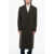 Golden Goose Double-Breasted Herringbone Virgin Wool Coat Military Green