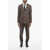 CORNELIANI No Vent Shawl Lapel 3-Button Suit Brown