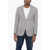 CORNELIANI Cc Collection Linen Blend Refined Blazer With Houndstooth Mo Multicolor