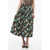 Dior Cotton Blend Flared Maxi Skirt With Back Zip Multicolor