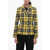 Dior Wool Double-Breasted Blazer With Checked Pattern Yellow