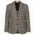 Tagliatore Tagliatore Single-Breasted Beige Checked Wool Blazer Beige