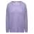 Allude Purple Sweater With U Neckline In Cashmere Woman Purple