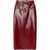 MSGM Msgm Long Faux Leather Skirt With Zip Red