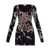 Diesel Diesel D-Floci Burnout Mini Dress In Floral Viscose Black