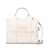 Marc Jacobs 'The Medium Tote Bag' White Shoulder Bag With Logo In Grainy Leather Woman Marc Jacobs WHITE