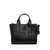 Marc Jacobs 'The Mini Tote Bag' Black Shoulder Bag With Logo In Grainy Leather Woman Black