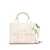 Marc Jacobs 'The Mini Tote Bag' White Shoulder Bag With Logo In Grainy Leather Woman WHITE