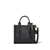 Marc Jacobs 'The Micro Tote Bag' Black Shoulder Bag With Logo In Grainy Leather Woman Black