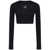 adidas by Stella McCartney Adidas By Stella McCartney Logo Long-Sleeve Cropped T-Shirt Black