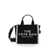 Marc Jacobs 'The Small Tote' Black Handbag With Jacquard Logo In Cotton Blend Canvas Woman Black