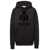 Isabel Marant Black Hoodie With Tonal Logo Print In Cotton Blend Woman Black