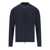 Emporio Armani EMPORIO ARMANI NAVY BLUE RIBBED CARDIGAN Blue