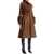 SAKS POTTS Long Foxy Leather And Shearling Coat WALNUT