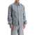 JACQUEMUS Padded Denim Boulanger Oversh GREY/OFF-WHITE