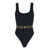 Versace Black One-Piece Swimsuit With Greca And Medusa Band In Stretch Polyamide Woman Black