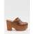 Chloe Jeannette Wedge Clogs BROWN