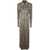 Balmain Balmain Long Sleeve Python Satin Long Shirt Dress Clothing GREY