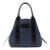 Hogan Hogan Hammered Leather Script Tote Bag BLUE