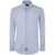 Fay Fay New Button Down Stretch Poplin Striped Shirt Clothing BLUE