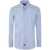 Fay Fay New Button Down Stretch Microchecked Shirt Clothing BLUE