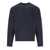 Emporio Armani EMPORIO ARMANI NAVY BLUE MONOGRAM CREWNECK SWEATER Blue