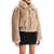 STAND STUDIO Lena Faux Fur Bomber Jacket NATURAL