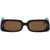 JACQUEMUS Blue Sunglasses For The Sun BLACK/ YELLOW GOLD/ BROWN