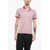 CORNELIANI Striped Logoed 3 Buttons Polo Shirt Red