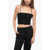 Armani Drapped Mesh Top With Sequined Embroderies Black