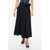 Alexander McQueen Wool Blend Flared Skirt With Belt And Utility Pockets Blue