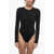 Alexander McQueen Lace Detailed Long-Sleeved Bodysuit Black