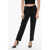 True Royal Straight-Fit Pants With Lurex Striped Motif Black