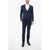 CORNELIANI Virgin Wool And Silk 3-Button Suit With Peak Lapel Blue