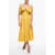 Alexander McQueen Balloon Sleeved Flared Dress With Corset Design Yellow