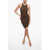 Rick Owens Luxor Ribbed Silk Blend Tank Dress Brown