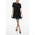 Valentino Garavani Silk Blend Tee Dress With Ruffled Bottom Black