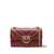 Pinko Pinko Burgundy Leather Love One Classic Shoulder Bag RED