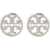 Tory Burch Tory Burch Miller Logoed Earrings SILVER