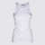 THE ATTICO The Attico Allover Logo Cotton Tank Top WHITE