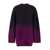 THE ATTICO Purple Shade Oversize Sweater In Wool And Cashmere Woman Purple