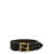 Fendi Fendi Leather And Ff Fabric Reversible Belt Black